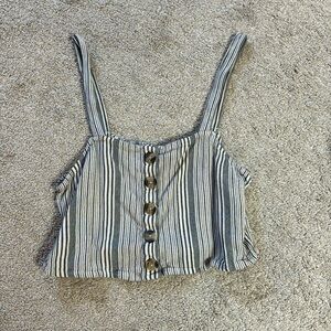 Navy striped tank top